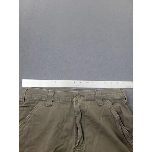 Carhartt Pants Mens 32x30 Olive Green Washed Twill Dungaree Utility Work B324 - Picture 7 of 14